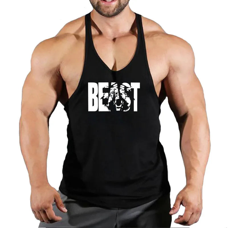 Ärmelloses Gym Stringer-Tanktop für Herren