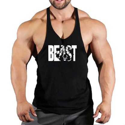 Men's Sleeveless Gym Stringer Tank Top