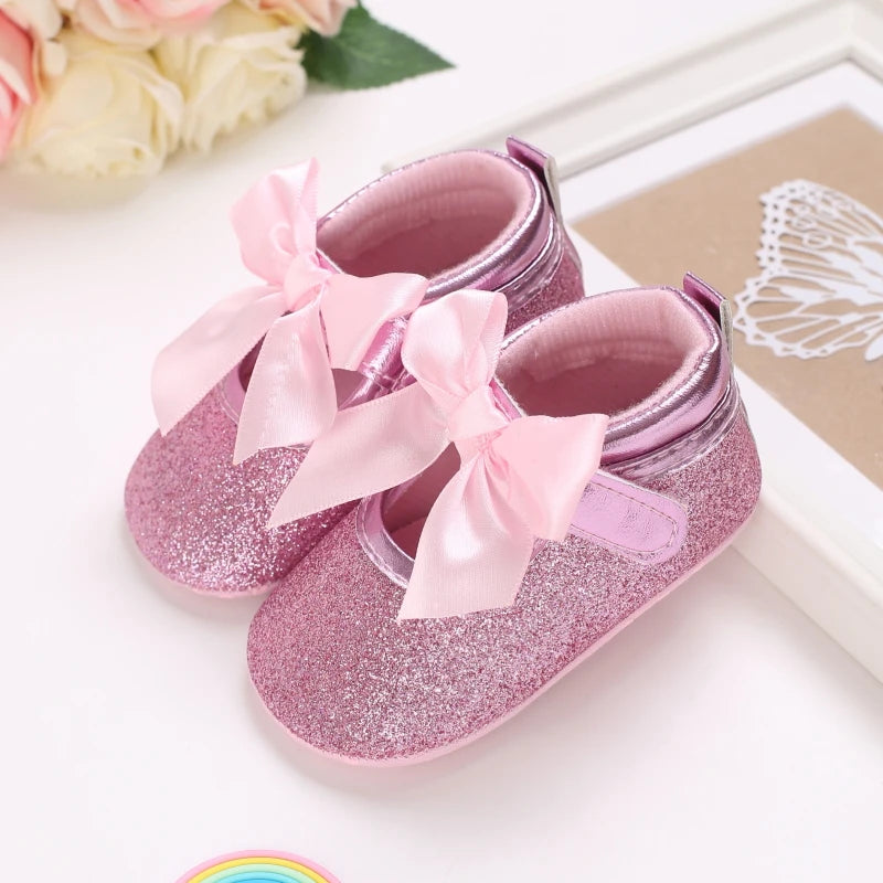 Non-slip Pink Newborn Baby Shoes