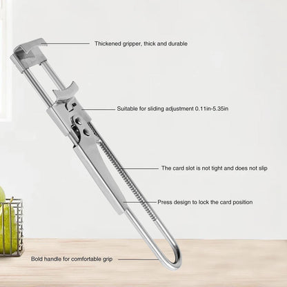 Stainless Steel Multifunctional Gripper Can Opener