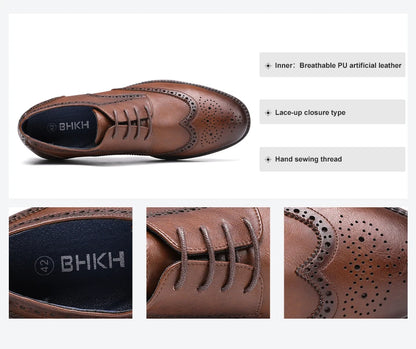 Men's Genuine Leather Lace-up Footwear