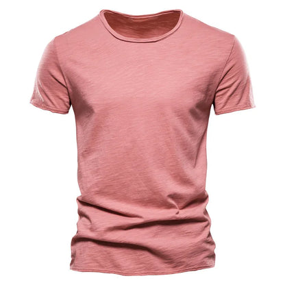 T-shirts à manches courtes et col en V pour homme en coton