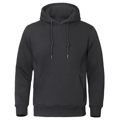 Einfarbiger Fleece-Hoodie für Herren