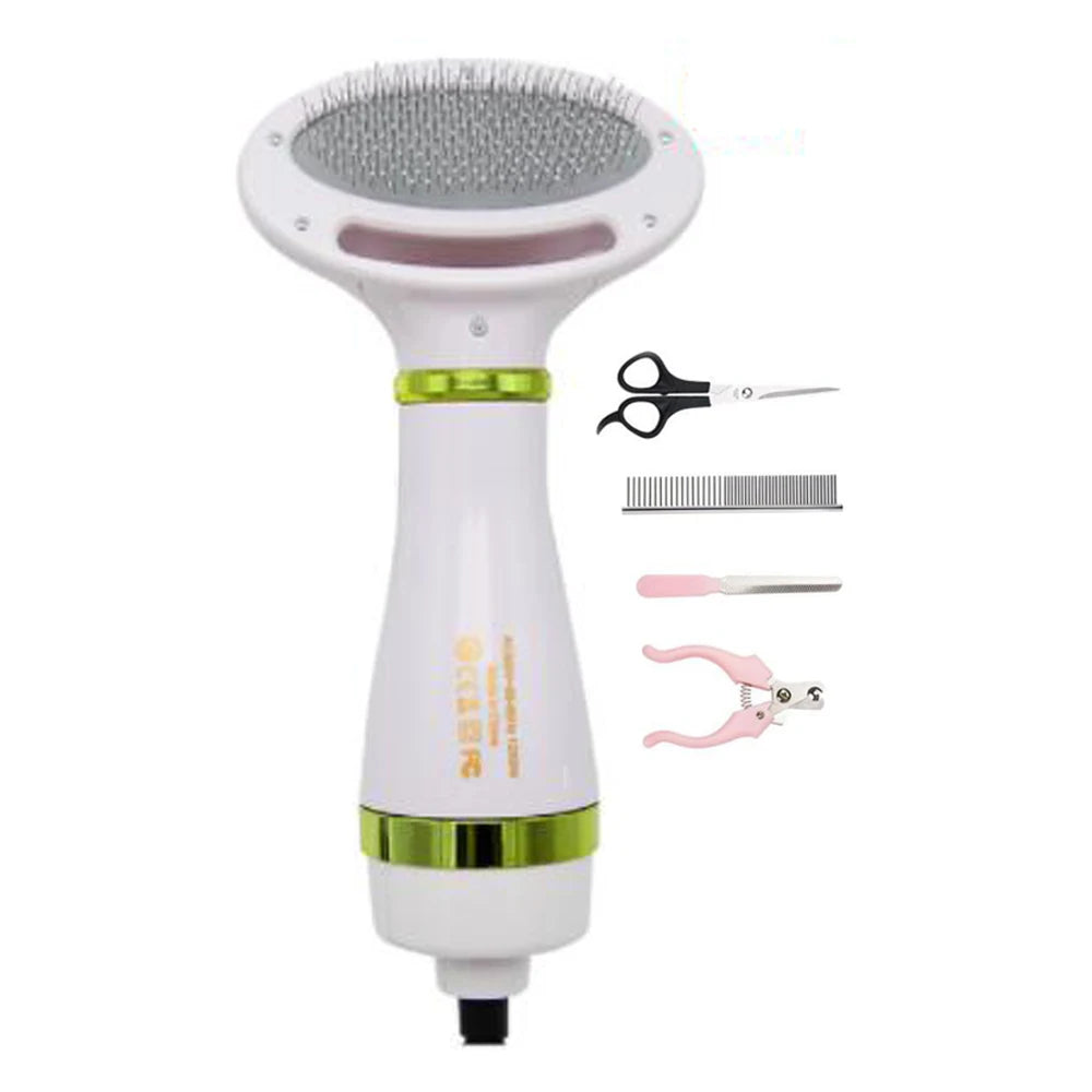 Sèche-cheveux et brosse de toilettage 2 en 1 pour animaux de compagnie