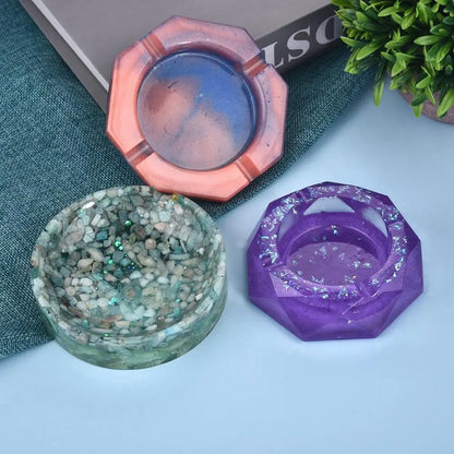 UV Crystal Epoxy Crafts Crystal Ashtray Home Decoration