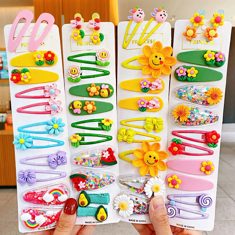 Colorful Barrettes & Headband Set for Kids