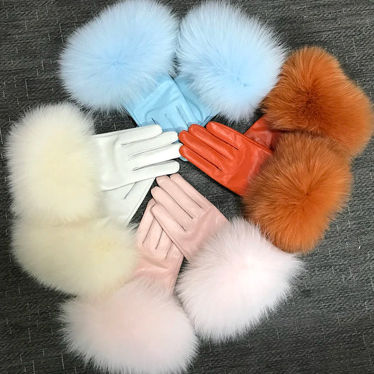 Women's Genuine Sheepskin Leather Gloves