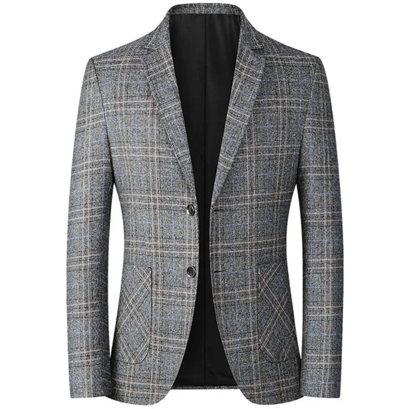 Blazer/manteau de costume formel à carreaux britanniques