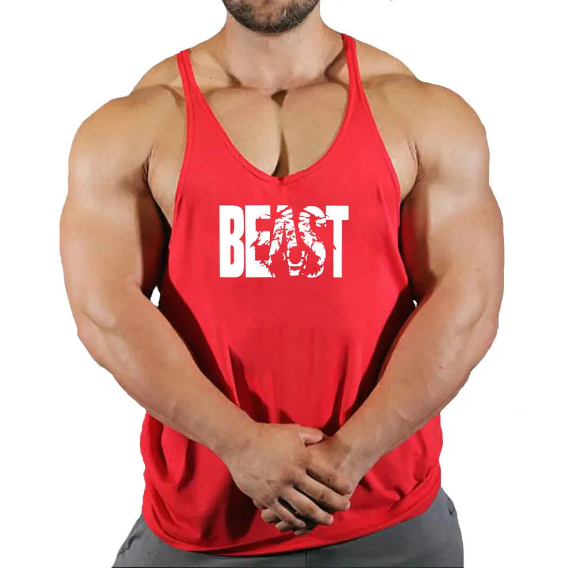 Ärmelloses Gym Stringer-Tanktop für Herren