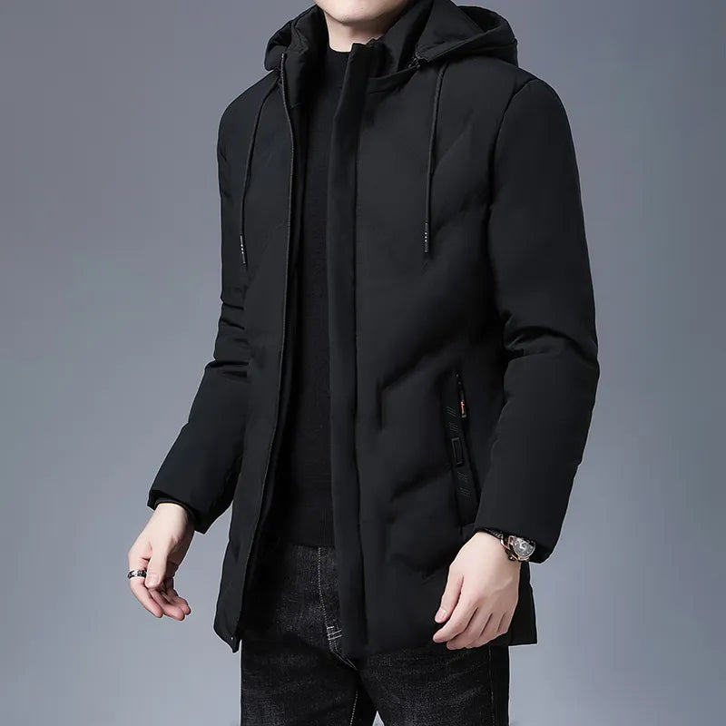 Hooded Casual Fashion Long Thicken Outwear Parkas Jacket