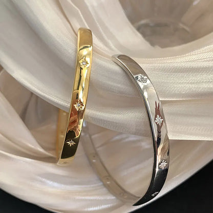 Polished Open Cuff Oval Bracelet