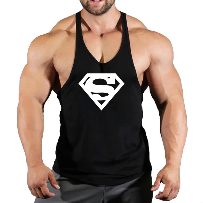 Ärmelloses Gym Stringer-Tanktop für Herren