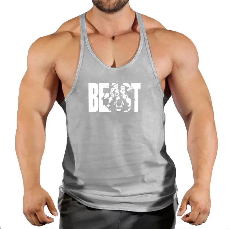 Ärmelloses Gym Stringer-Tanktop für Herren