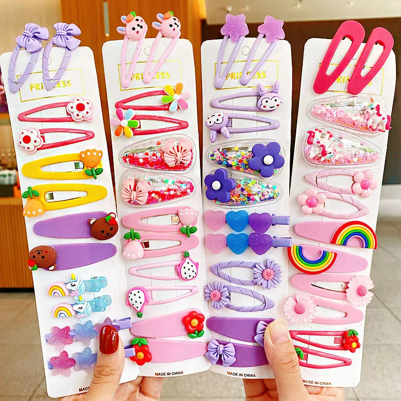 Colorful Barrettes & Headband Set for Kids