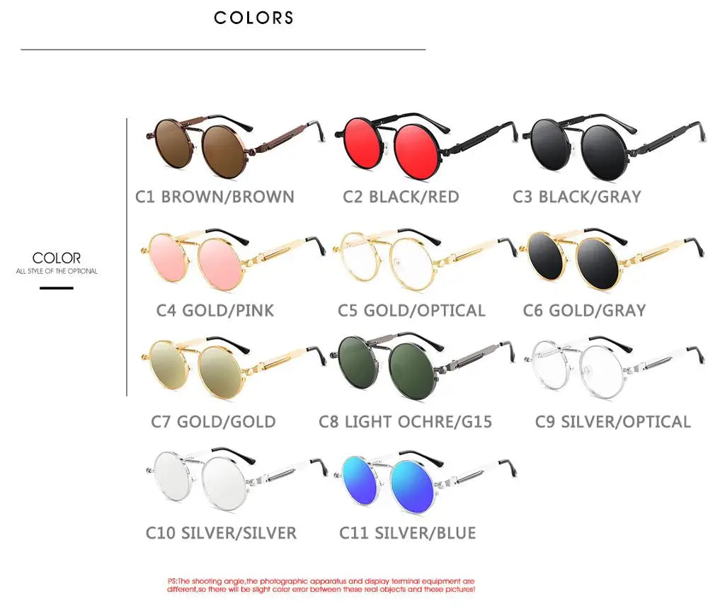 Round Metal Frame Sunglasses