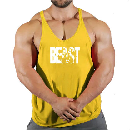 Ärmelloses Gym Stringer-Tanktop für Herren