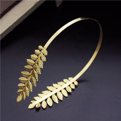 Women's Leaf Design Double Thin Wedding Headband