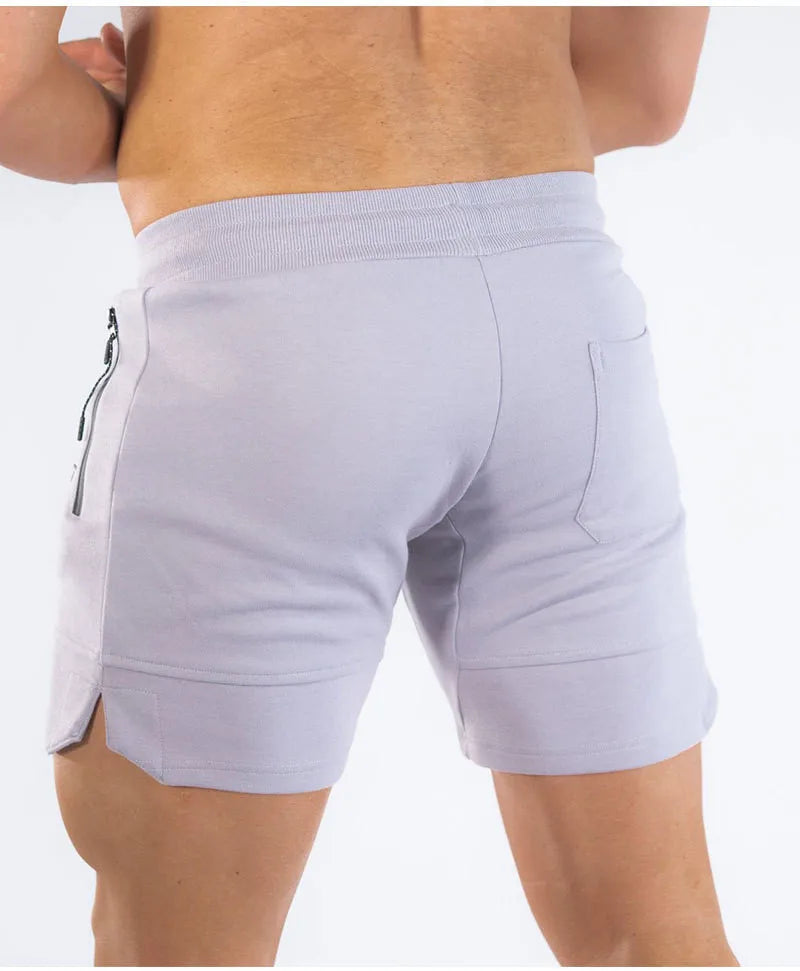 Herren-Sportshorts mit Reißverschlusstasche für Fitnessstudio und Laufen