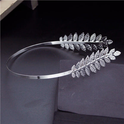 Women's Leaf Design Double Thin Wedding Headband