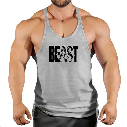 Ärmelloses Gym Stringer-Tanktop für Herren