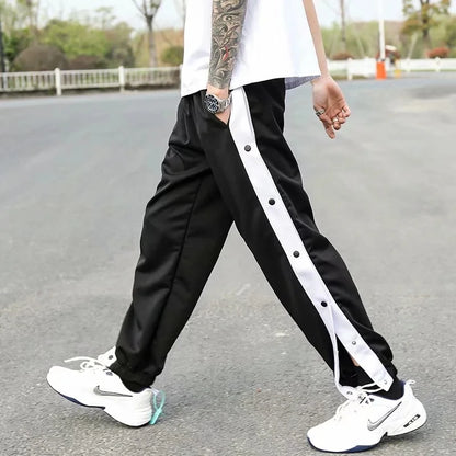 Men's Basketball Training Loose Open Leg Pants Trouser