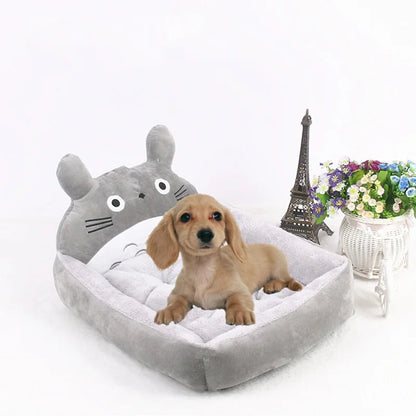 Cozy Cartoon Pet Bed for Small Pets