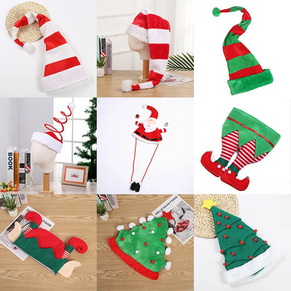 Christmas & Party Decoration Plush Elf Santa Hat