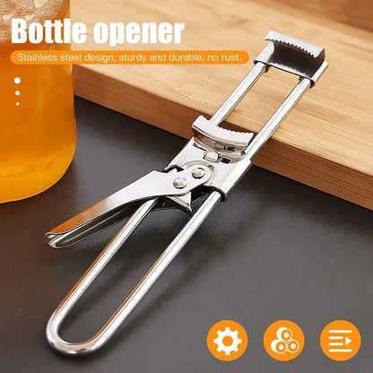 Stainless Steel Multifunctional Gripper Can Opener