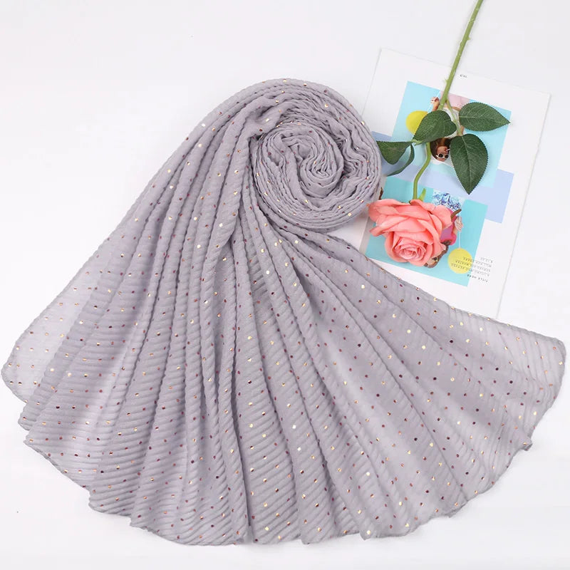 Women's Shimmer Muslim Glitter Ombre Hijab Scarf