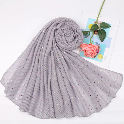 Women's Shimmer Muslim Glitter Ombre Hijab Scarf