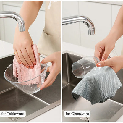 Lint-Free Microfiber Glass Cleaning Cloth Set