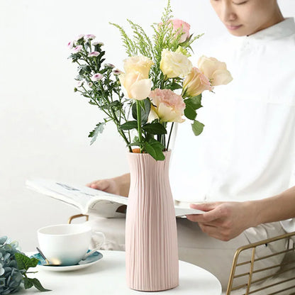 Vase de décoration de maison de pot de fleur en céramique blanche