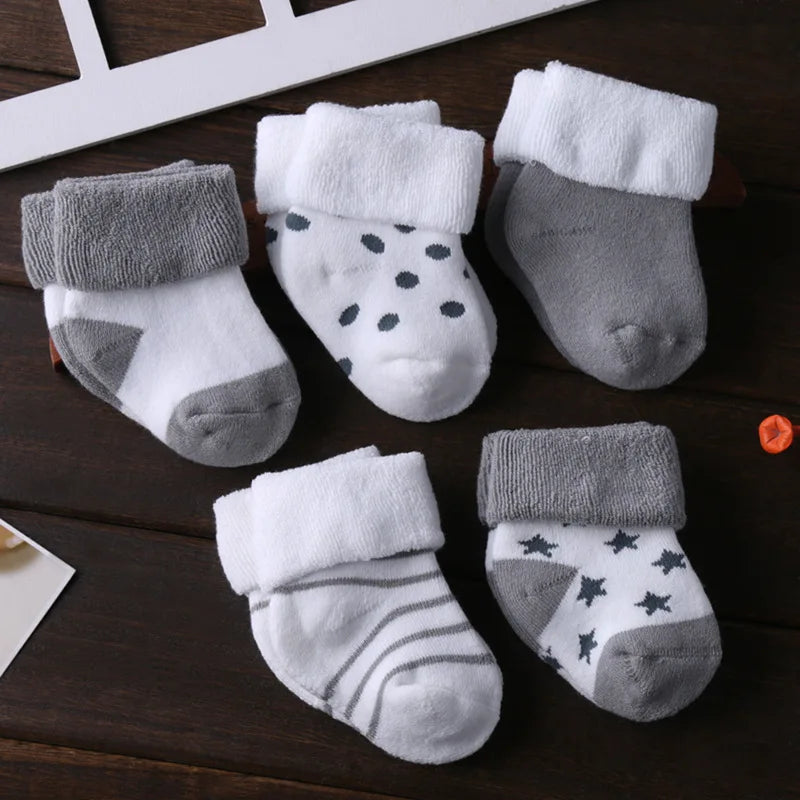 Chaussettes en coton doux pour nouveau-né
