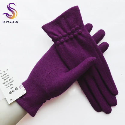 Hot Pink Touch Screen Wool Gloves