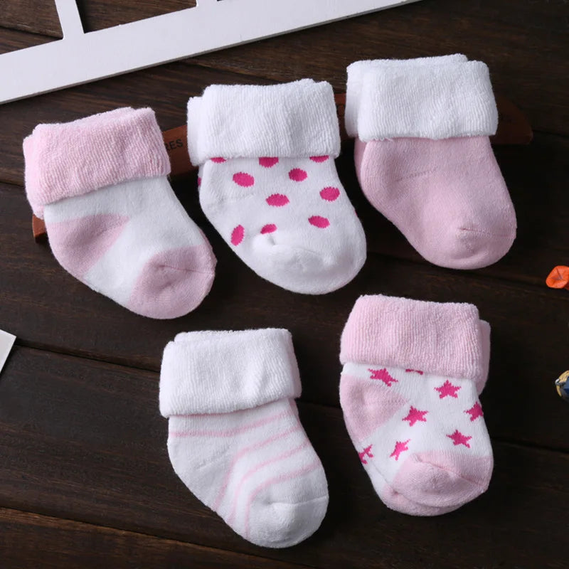 Chaussettes en coton doux pour nouveau-né