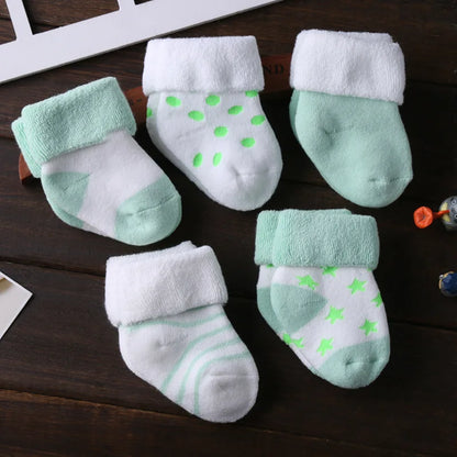 Chaussettes en coton doux pour nouveau-né