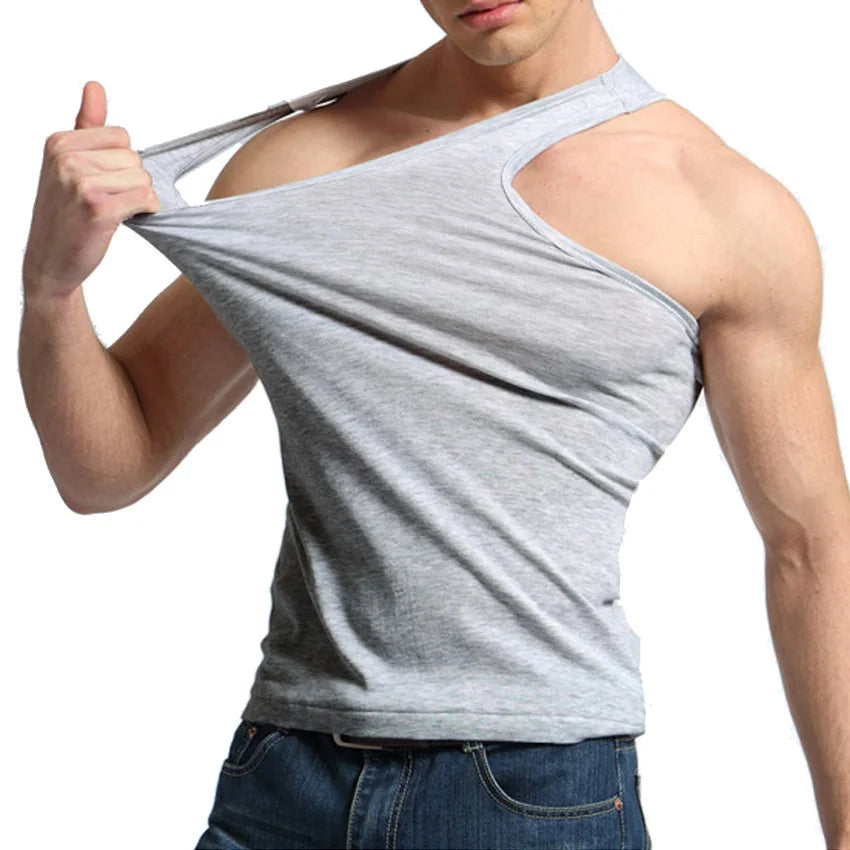 Débardeur coupe slim 100 % coton pour hommes