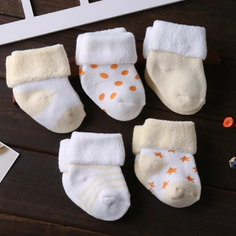Chaussettes en coton doux pour nouveau-né