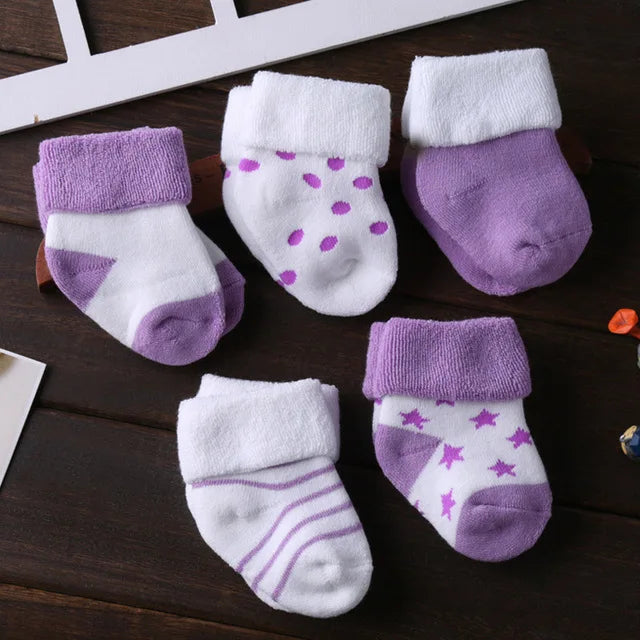 Chaussettes en coton doux pour nouveau-né