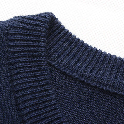 Pull classique à manches longues en tricot rayé pour hommes