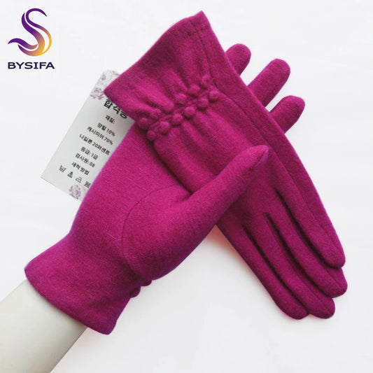 Hot Pink Touch Screen Wool Gloves