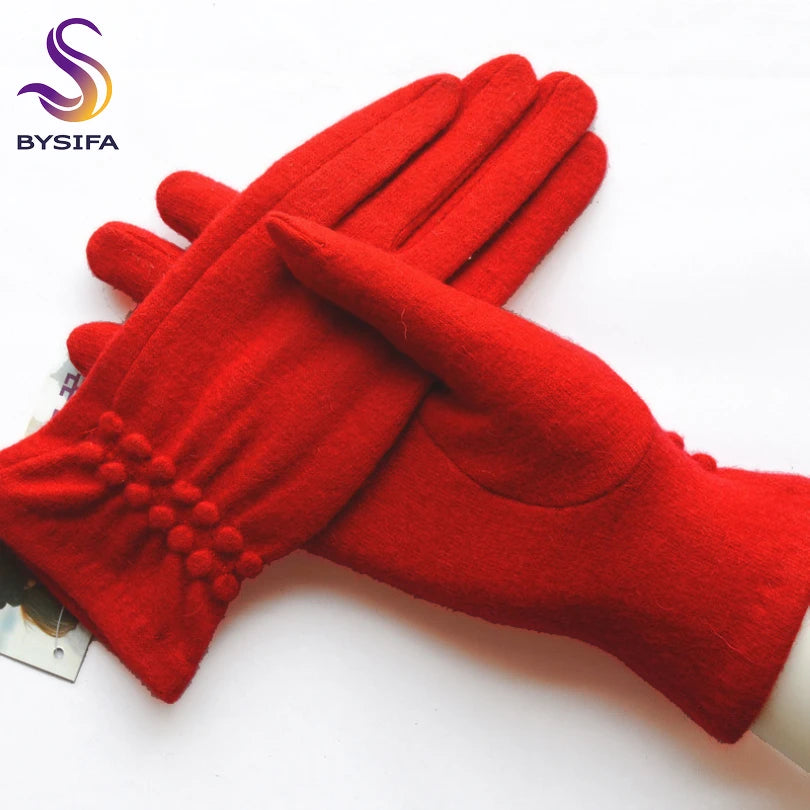 Hot Pink Touch Screen Wool Gloves