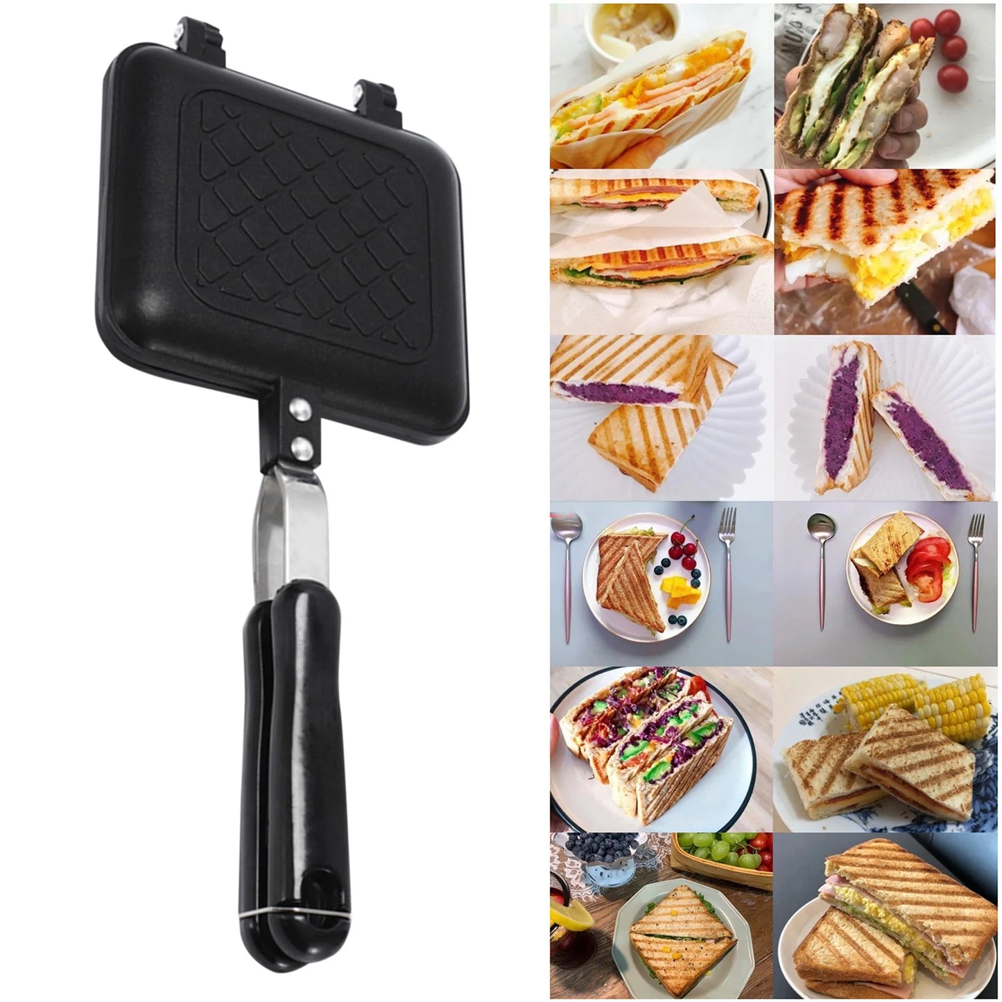 Non-Stick Waffle Sandwich Maker & Grill Toaster