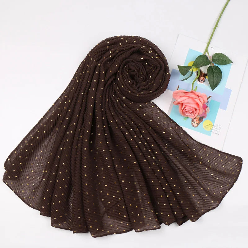 Women's Shimmer Muslim Glitter Ombre Hijab Scarf
