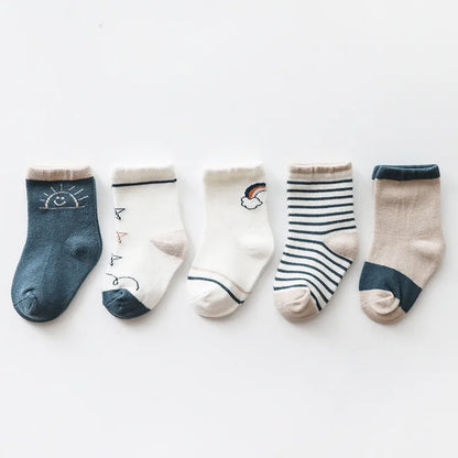 5 Paar Wintersocken aus Baumwolle für Babys