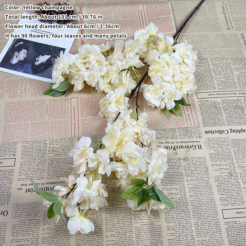 Cerisier artificiel en soie, accessoire de mariage, décoration d'intérieur 