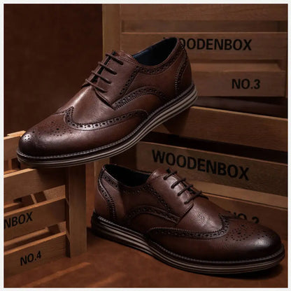 Men's Genuine Leather Lace-up Footwear