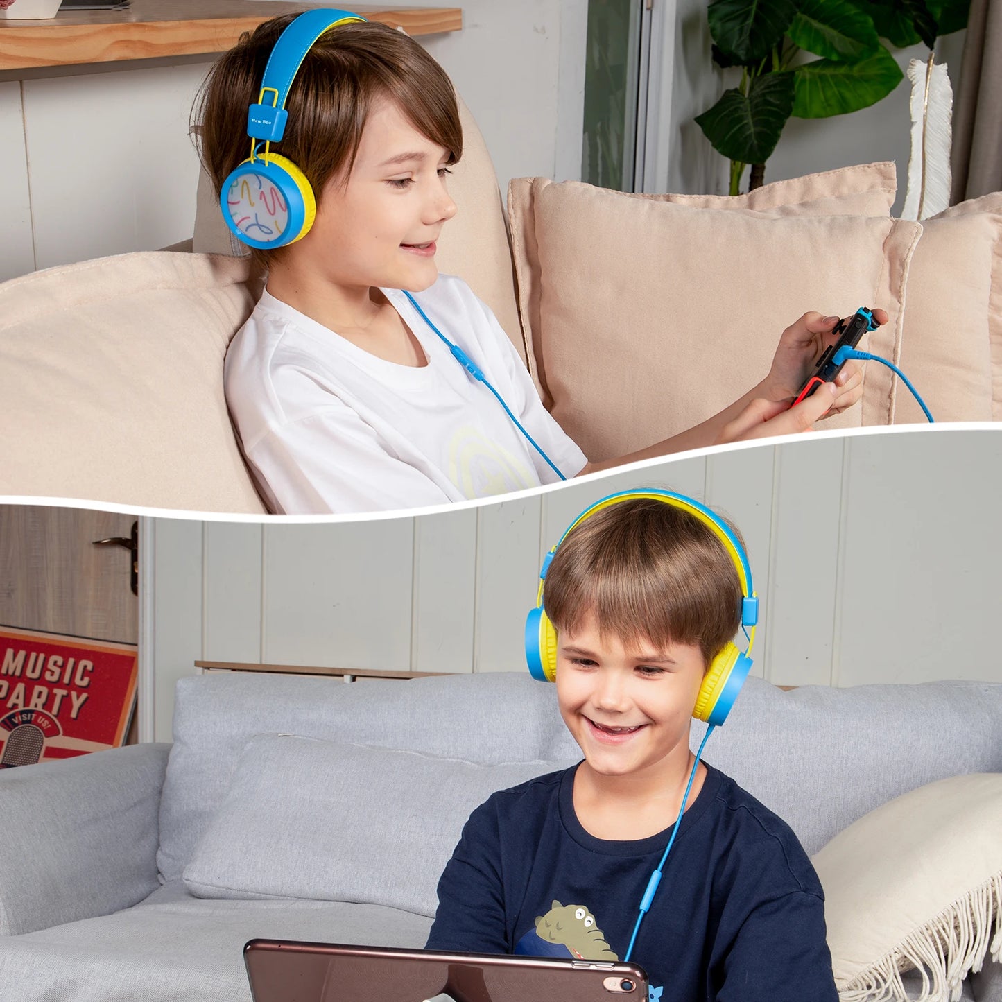 Kid's Unicorn Bluetooth Wired Headphones