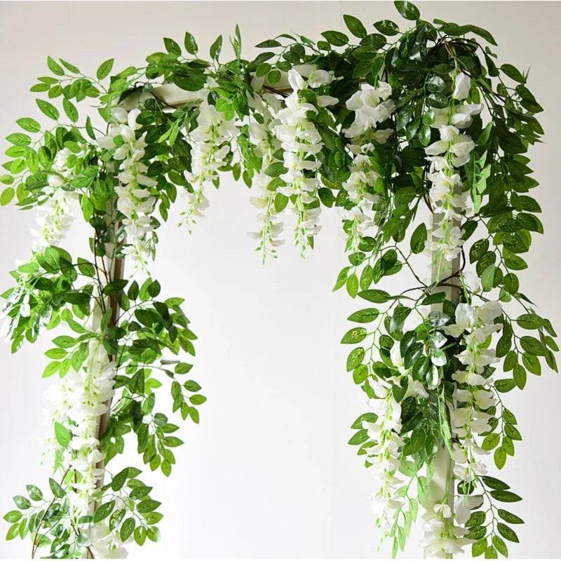 Exquisite 180cm Fake Ivy Wisteria Flowers