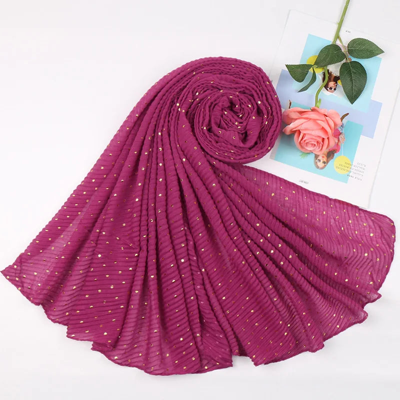 Women's Shimmer Muslim Glitter Ombre Hijab Scarf